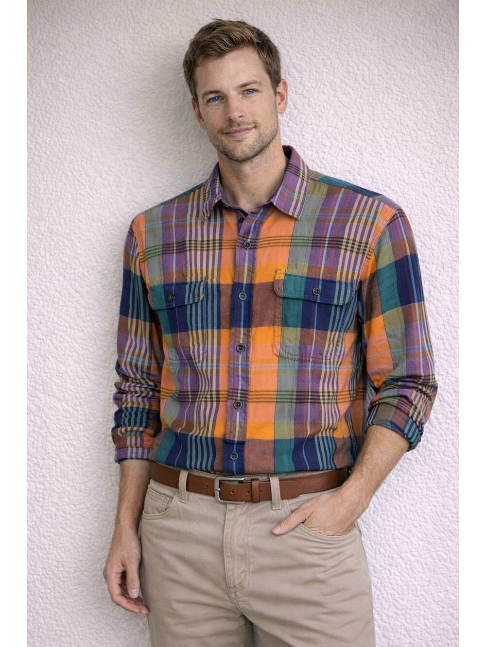 Polo Ralph Lauren Multicolor Madress Longsleeve XL TG Cotton Summer Classic